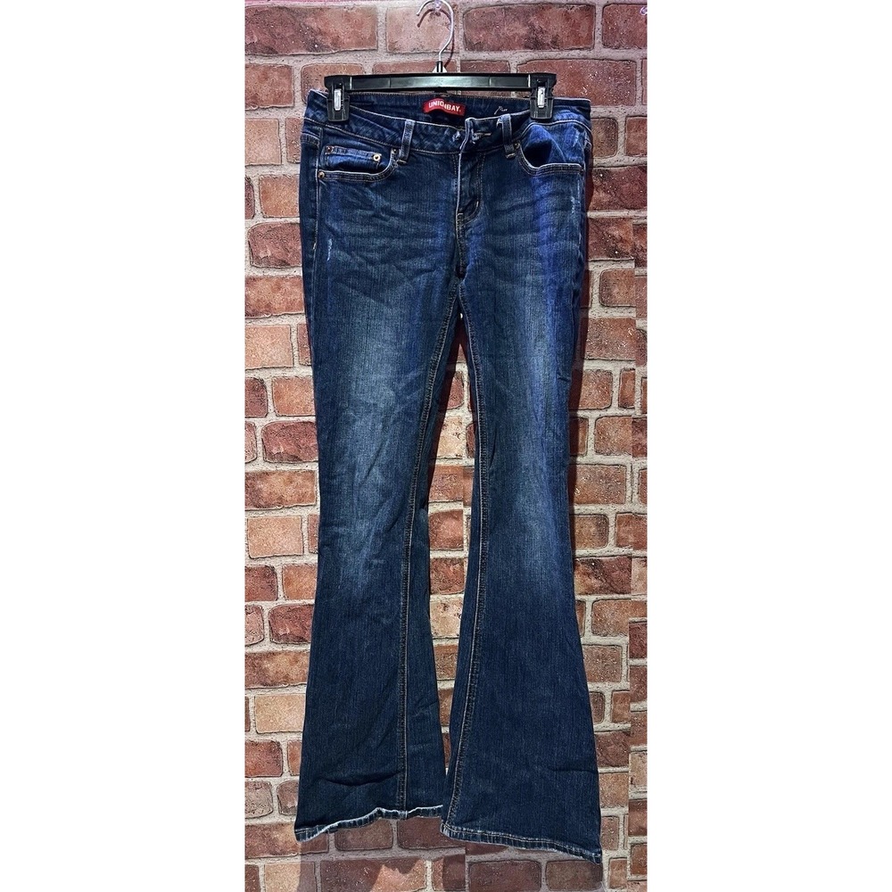 UNION BAY Distressed Blue STRAIGHT JEANS Boys Size 7 100% Cotton Denim Casual